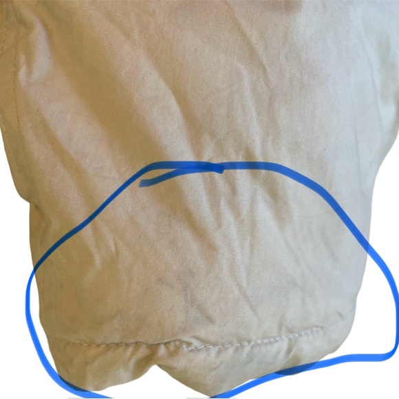 DASH Winter Parka Coat Women's Small Tan Red Duck Down Hood Zipper Buttons - Picture 14 of 16